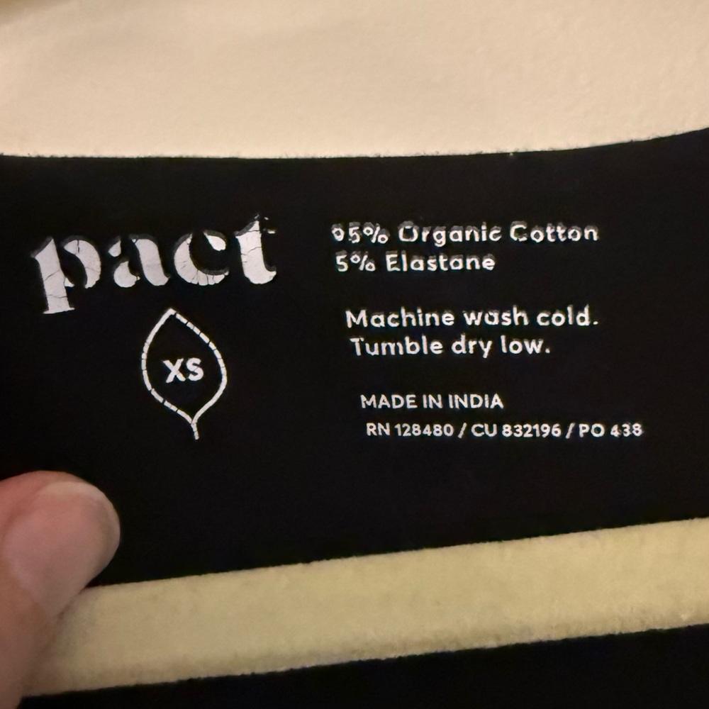 PACT Organic Cotton Fit & Flare Dress – Women’s XS Black - Picture 4 of 6